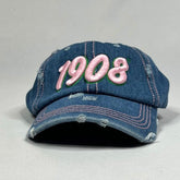 1908 Distressed Denim Hat